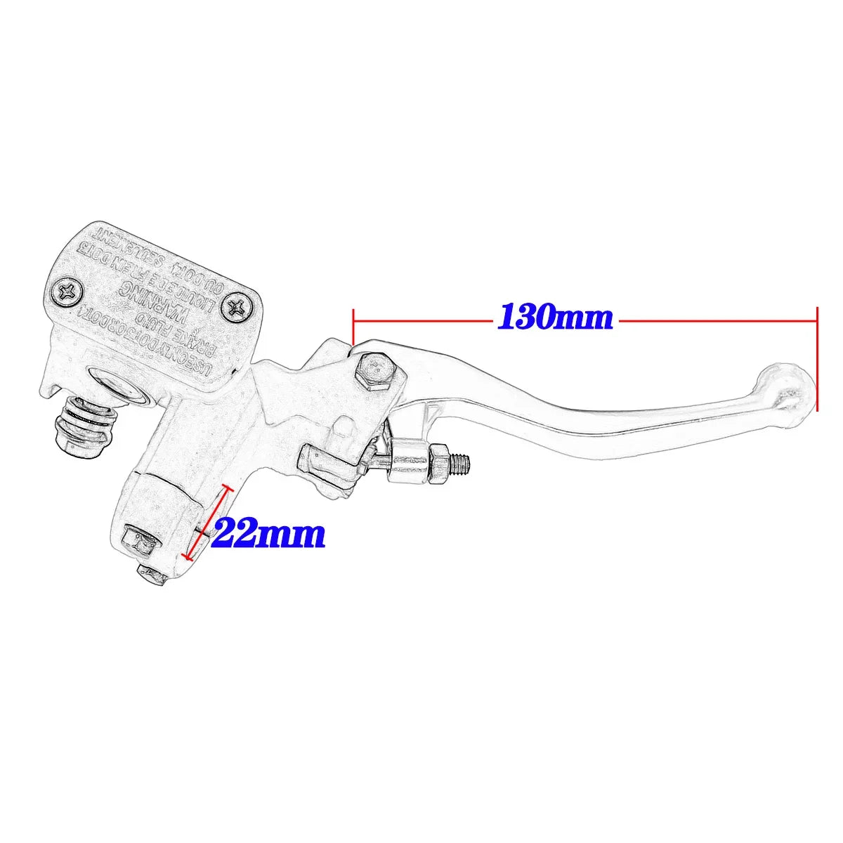 Motorcycle Right Front Hydraulic Brake Master Cylinder Lever For Honda