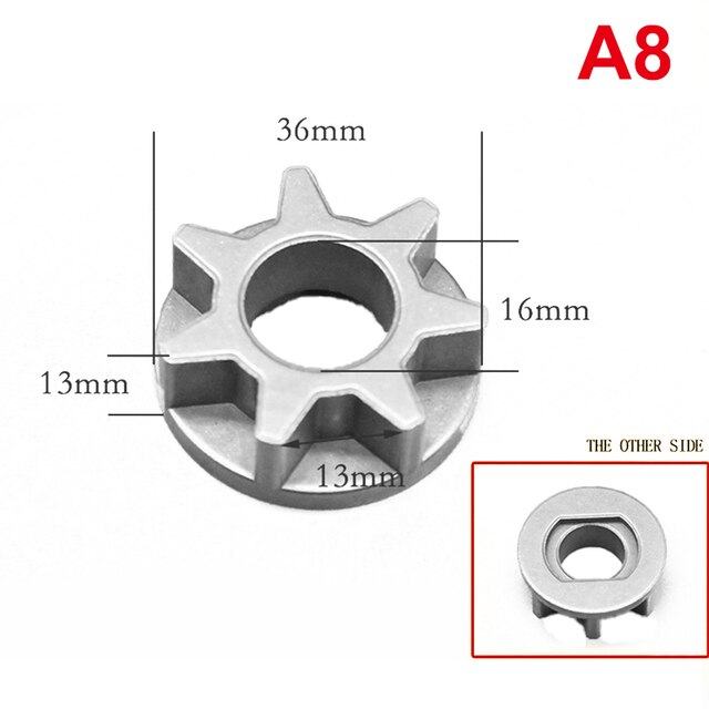 Piñón de motosierra para motosierra E 5016-6018 3-6 dientes 9x12 -8x10 -10 -14 -16mm-5-pk