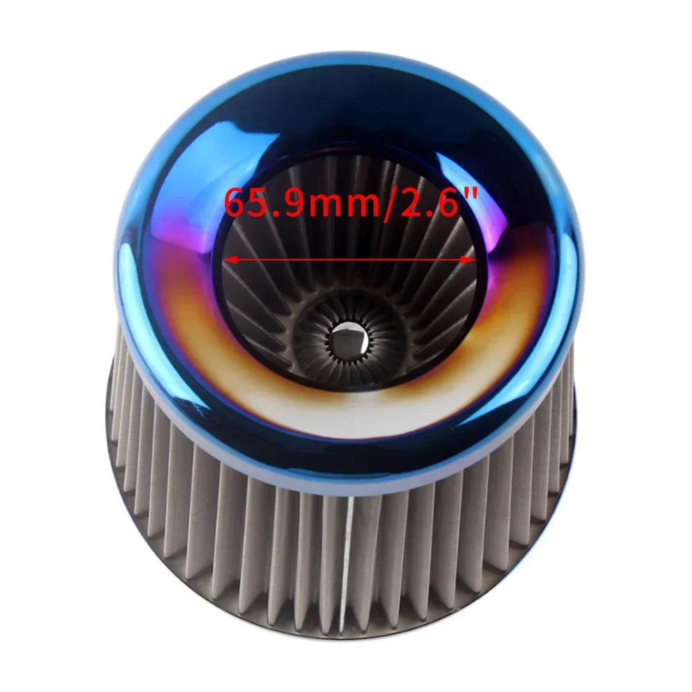 Car Auto Universal Stainless Steel Cone Cold Air Filter