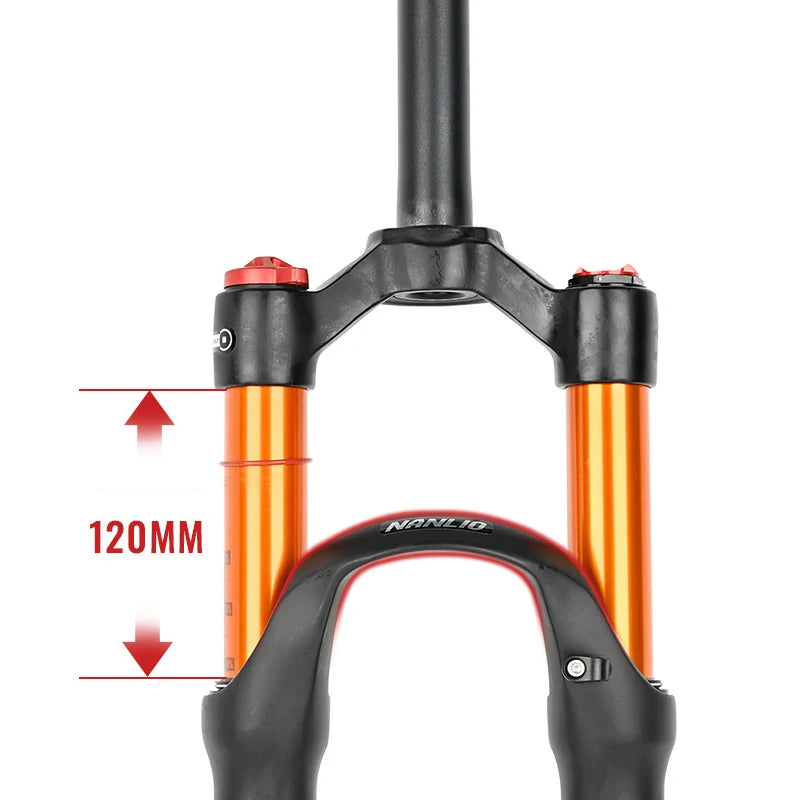 Horquilla delantera MTB para bicicleta de montaña 26 27,5 29 en suspensión neumática para freno de disco MTB