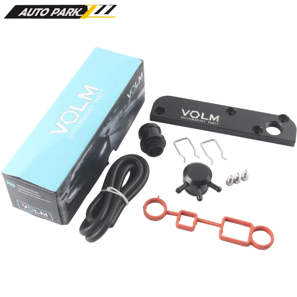 Auto Car Billet PVC Delete Plate Kit Revamp Adapter for VW Audi Seat Skoda EA113 Engines With VOLM Logo