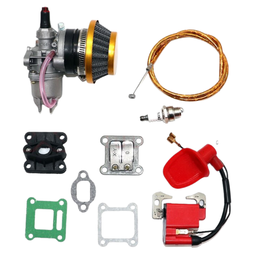 Motorcycle carburetor kit w air filter for go kart ATV 47 49 cc 2-stroke engines