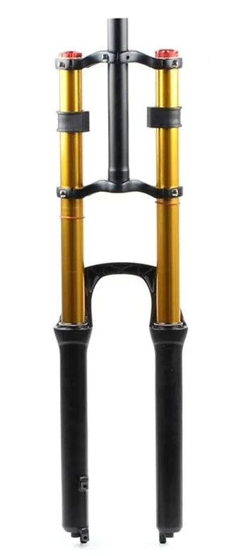 Horquilla MTB para bicicleta de montaña, suspensión 26-27,5-29er, magnesio, doble hombro, aire-aceite