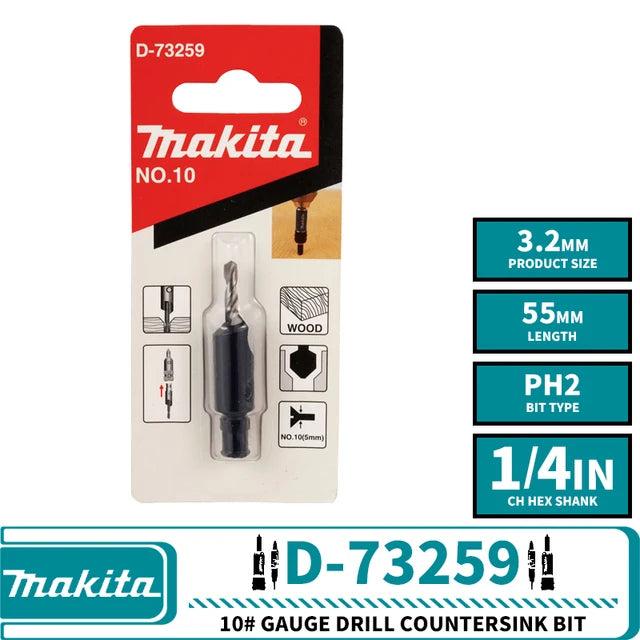 Makita D-73209 D-73215 D-73221 D-73237 D-73243 D-73259 Broca de taladro de calibre