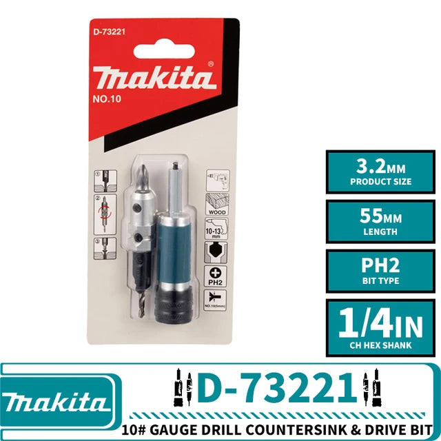 Makita D-73209 D-73215 D-73221 D-73237 D-73243 D-73259 Broca de taladro de calibre