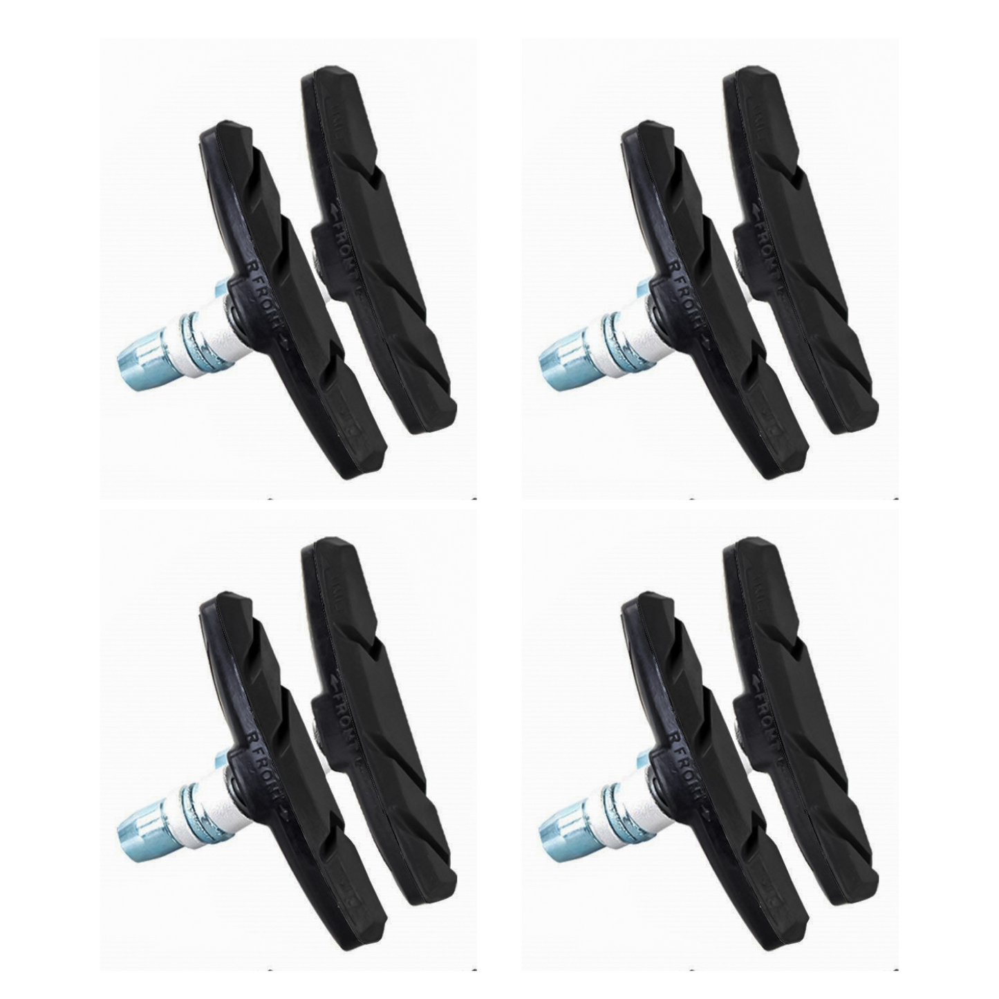 Mountain Bike MTB V-shaped Silent Brake Pads For BMX Road Mountain Bike-4-pairs