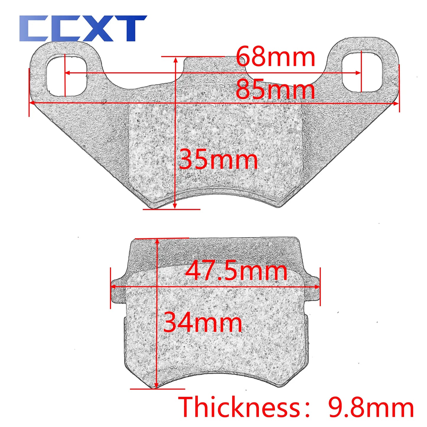 Plaquettes de frein avant-arrière pour moto, pour Pit Dirt Bike Go Kart ATV 50-250cc