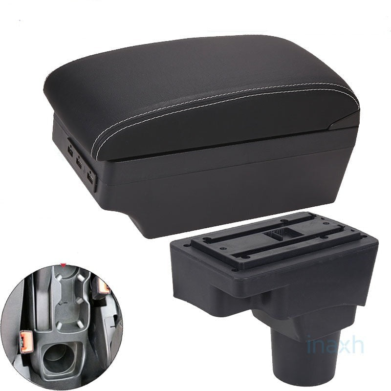 Caja de reposabrazos para coche con puertos USB para Chevrolet Sonic Aveo
