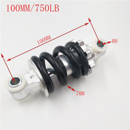 Amortiguador trasero de motocicleta 100-210mm 47-49cc para Minimoto ATV Quad E-Scooter