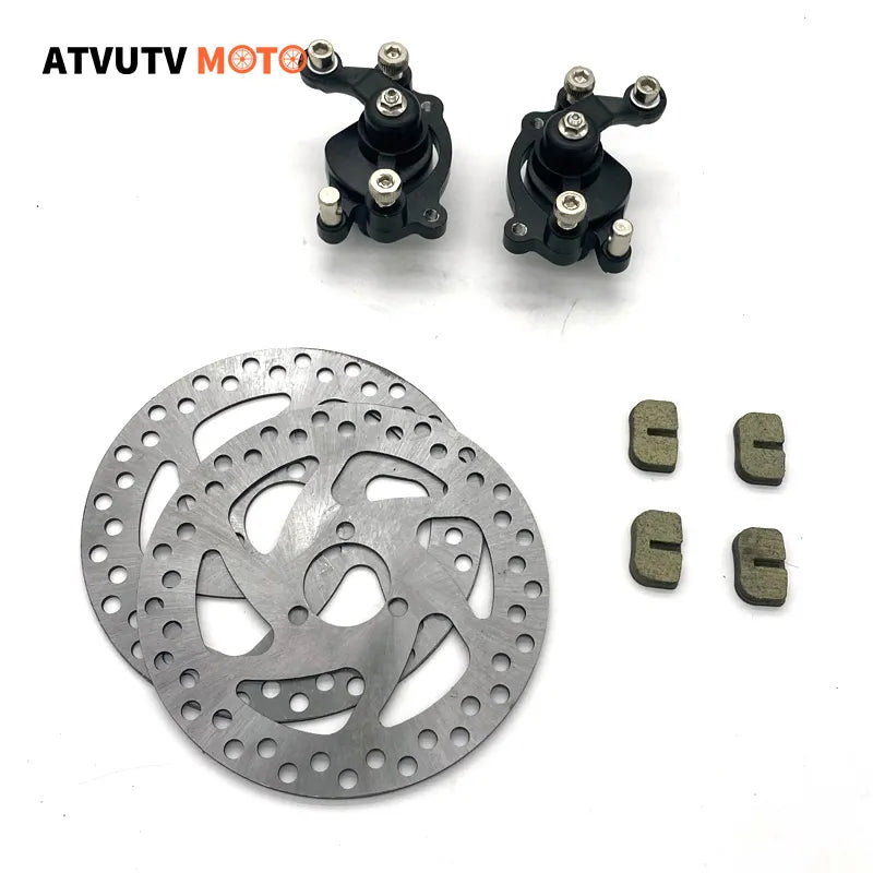 Motorcycle Front-Rear Brake Disc-Brake Caliper-Pads 140mm For 47-49cc Quad Bike