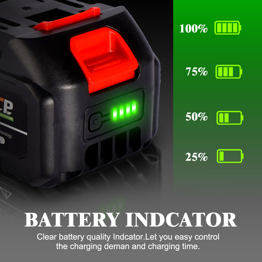 Tronçonneuse à batterie 6 pouces 3000W avec batteries et chargeur - Compatible avec Makita 18V