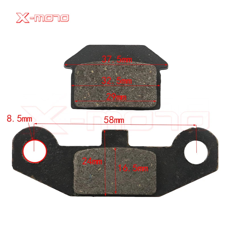 Motorcycle Front-Rear Brake Pads 50-250cc ATV Quad Go Kart Dirt Pit Bike scooter