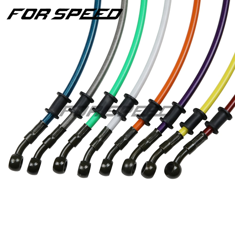 Motorcycle braided steel brake hydraulics cable 270-1500 mm 10 mm 28 Degrees