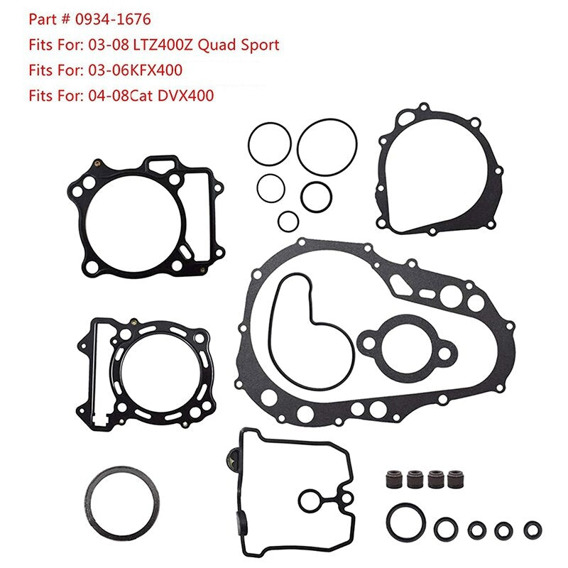 Motorcycle Engine Gasket Kit for Kawasaki KFX400 Suzuki LTZ400 ARCSU CAT DVX 400