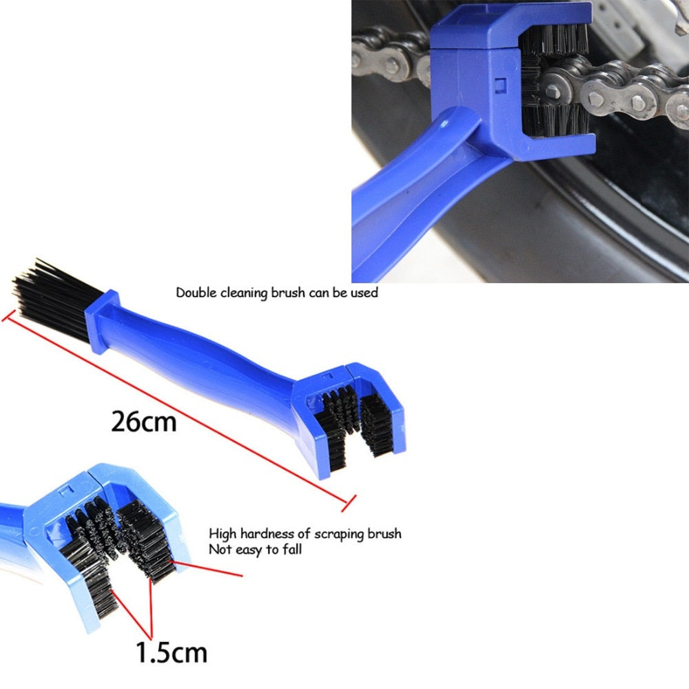 Cepillo de limpieza de cadena de bicicleta universal de motocicleta para Kawasaki Ninja