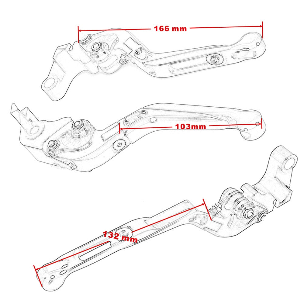 Palancas de mano de embrague de freno de motocicleta para Ducati Scrambler 796 Monster 696 Monster