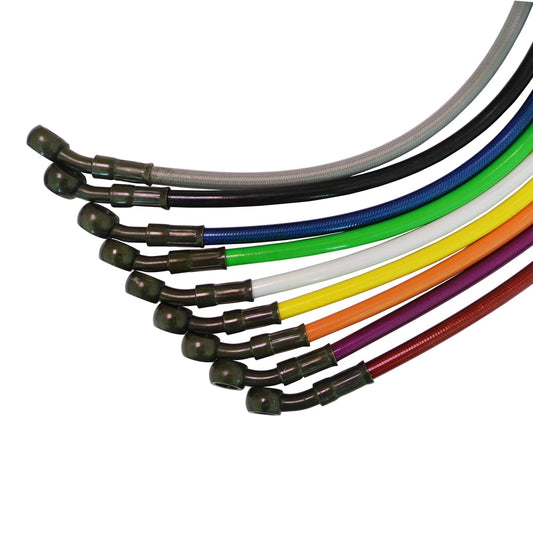 Motorcycle braided steel brake hydraulics cable 270-1500 mm 10 mm 28 Degrees