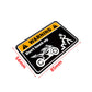 Adhesivo para motocicleta -Advertencia no tocar- para Kawasaki Yamaha Honda Suzuki Ducati