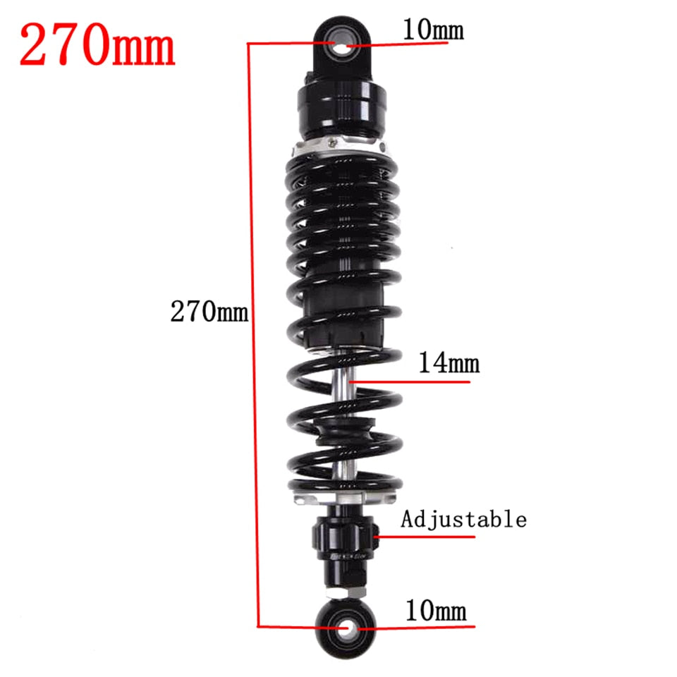 Amortiguador de aire trasero ajustable para motocicleta Honda Yamaha Kawasaki Suzuki 270-360mm