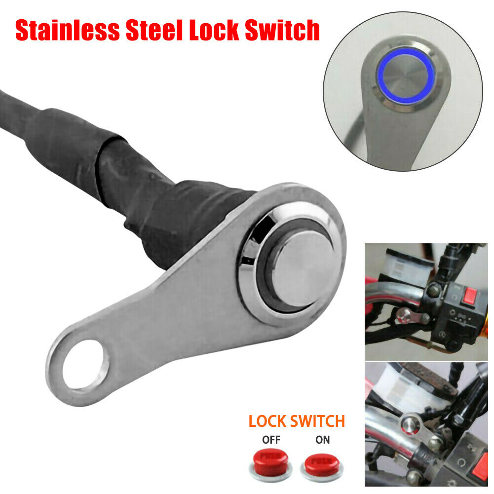 Motorcycle universal LED ON-OFF 12V stainless steel switch