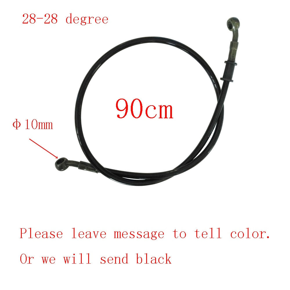 Motorcycle braided steel brake hydraulics cable 270-1500 mm 10 mm 28 Degrees