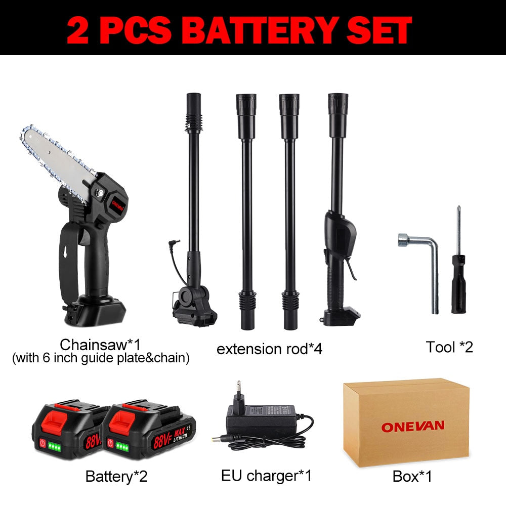 6 in 3500w 40000rpm Pole Saw Battery Cordless 9000mAh Makita 18V Battery Compatible