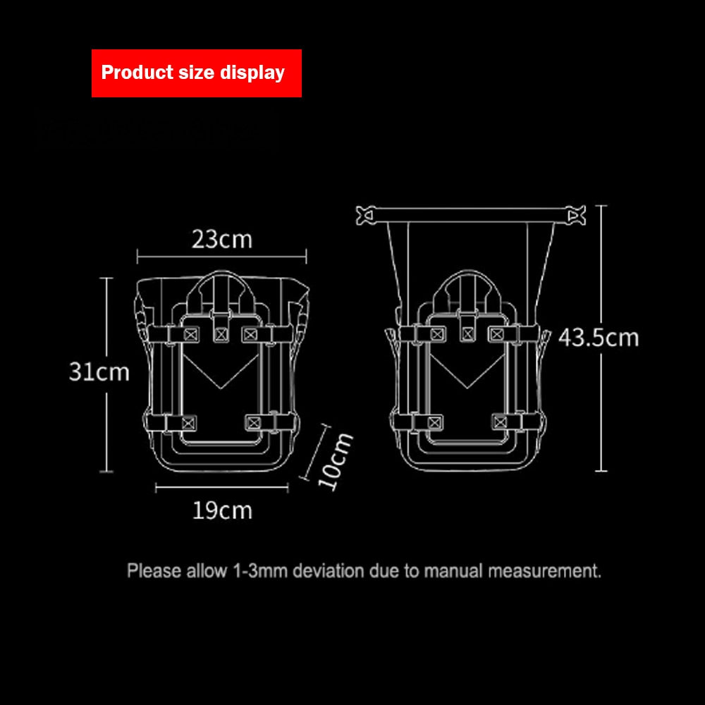 Bolsa con correa impermeable para motocicleta para parachoques de marco de barras de choque para Honda NT1100 