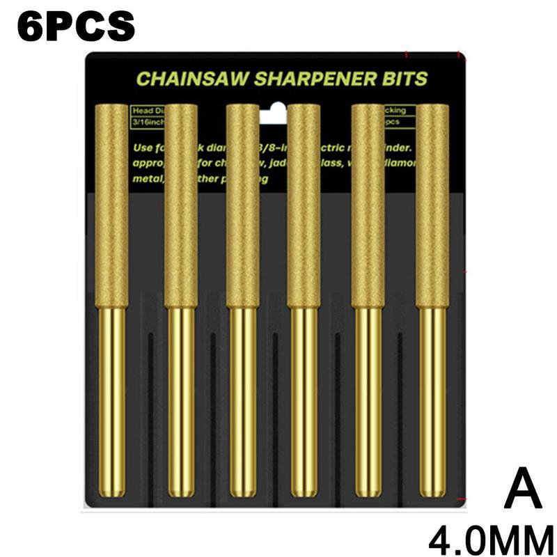 Chainsaw sharpener diamond coated cylindrical burr 4-5.5mm-6pk