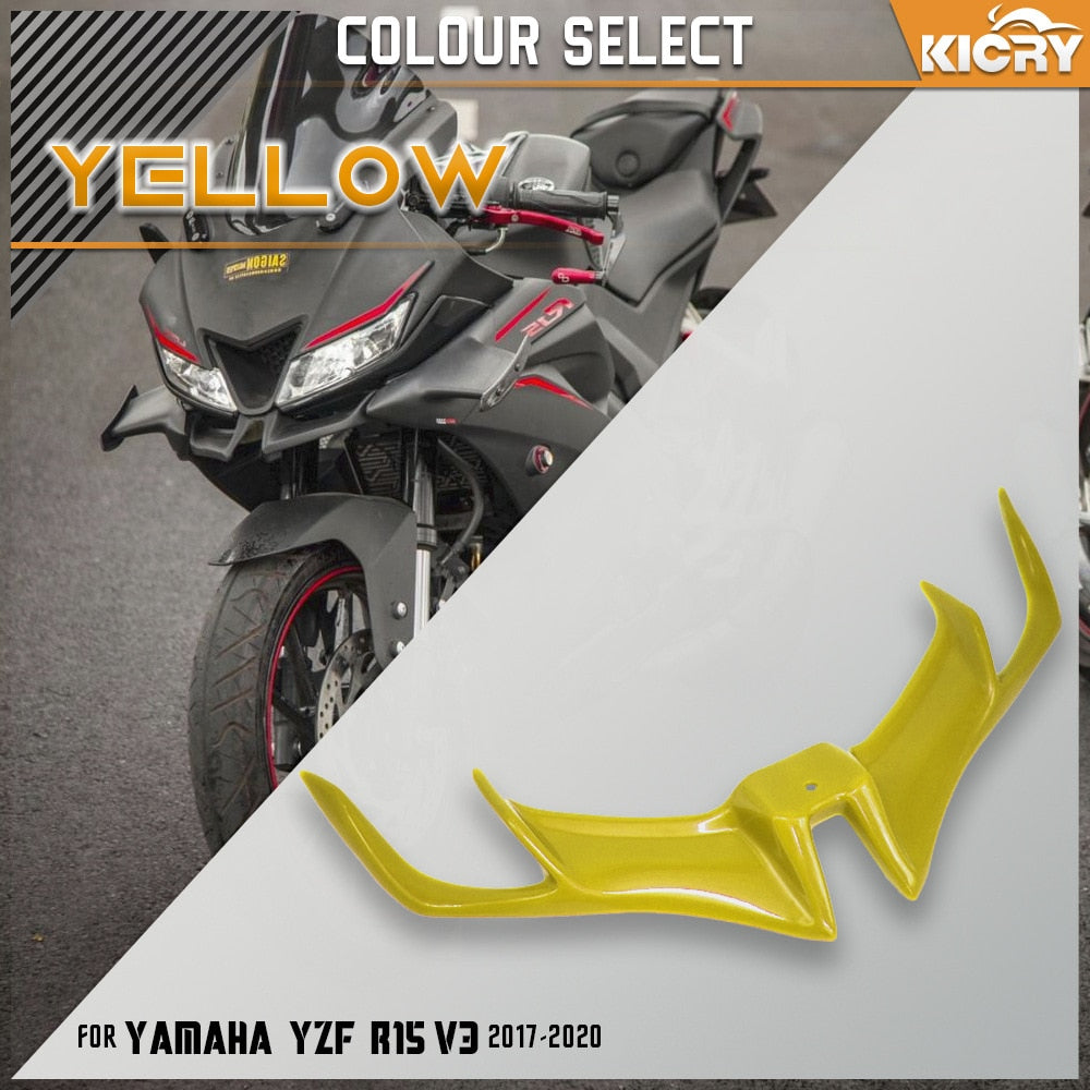 Aleta de tiburón para motocicleta, carenado delantero para YAMAHA R15 V3