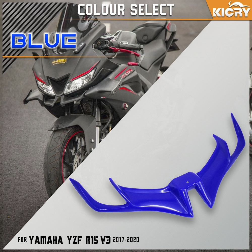 Aleta de tiburón para motocicleta, carenado delantero para YAMAHA R15 V3