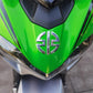 Autocollants de logo de moto 3D carénage pour Kawasaki NINJA Z125 Z250 Z300 - paquet de 2