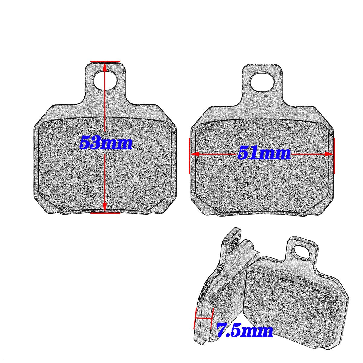 Motorcycle rear disc brake pads for Ducati SS  Monster Streetfighter Panigale