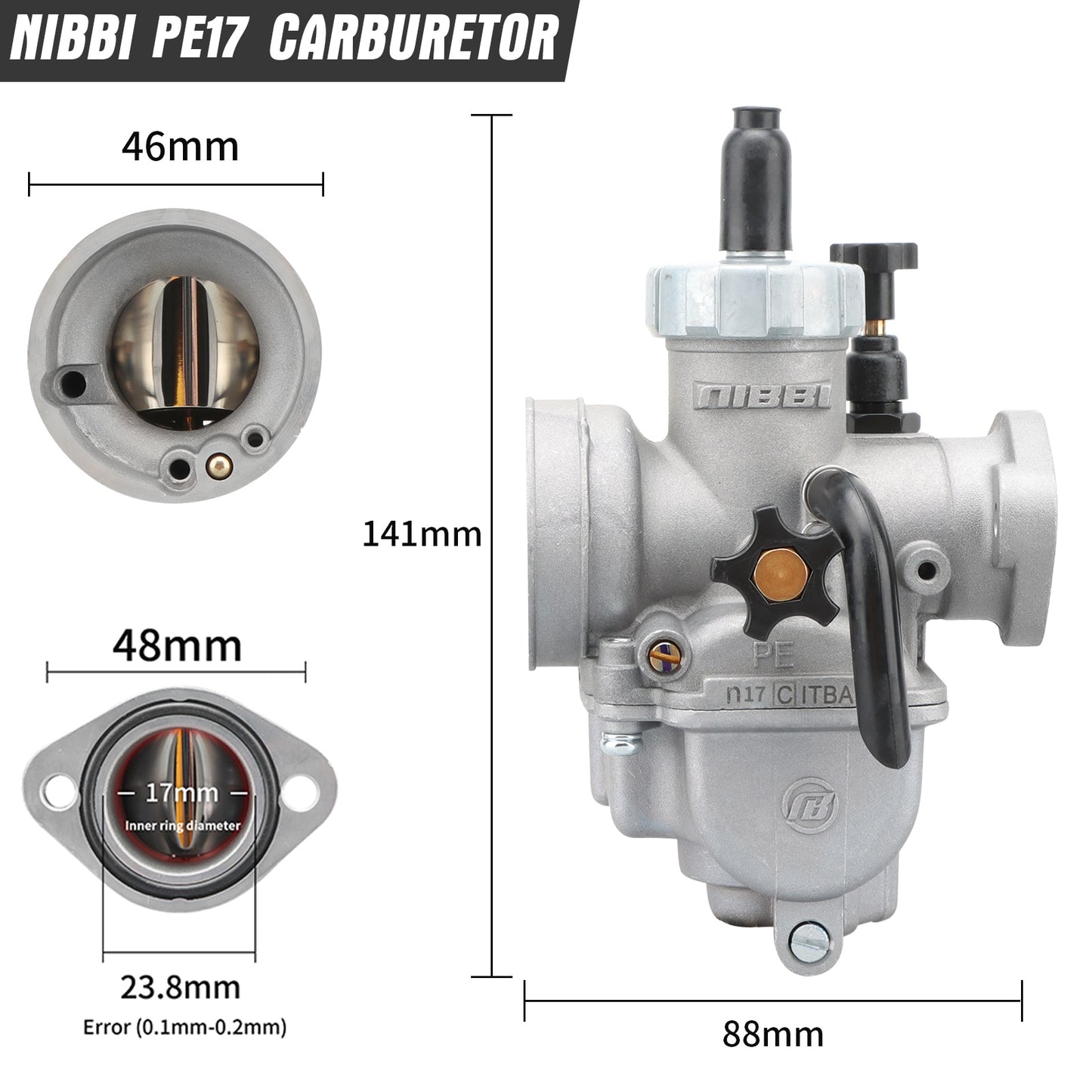 Carburador de motocicleta 2T 4T PE19-28mm con chorros para Yamaha KTM Suzuki Pit Dirt Bike