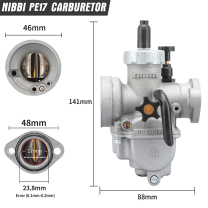 Motorcycle 2T 4T Carburetor PE19-28mm w jets for Yamaha KTM Suzuki Pit Dirt Bike