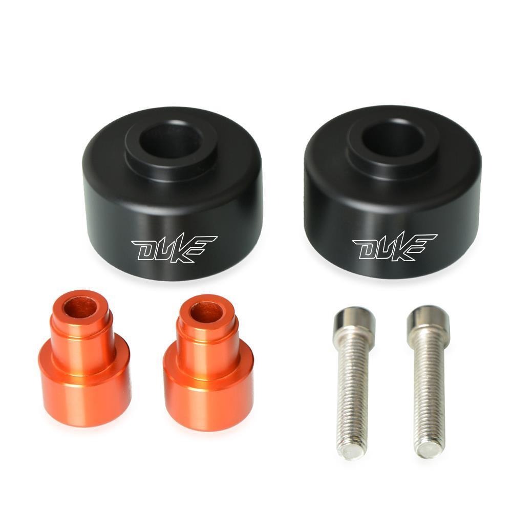 Para KTM DUKE 125 200 2012 DUKE390 2013 2014 Duke 250 2016-2022, horquilla delantera y trasera para motocicleta, marco de rueda, deslizador, Protector contra choques 