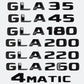 Etiqueta engomada del logotipo del coche para Mercedes Benz GLA 35 45 200 220 260 4Matic X156 H247 