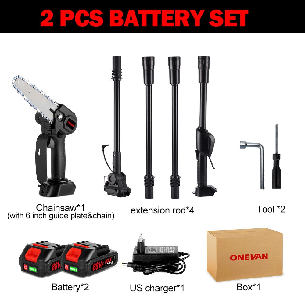 6 in 3500w 40000rpm Pole Saw Battery Cordless 9000mAh Makita 18V Battery Compatible