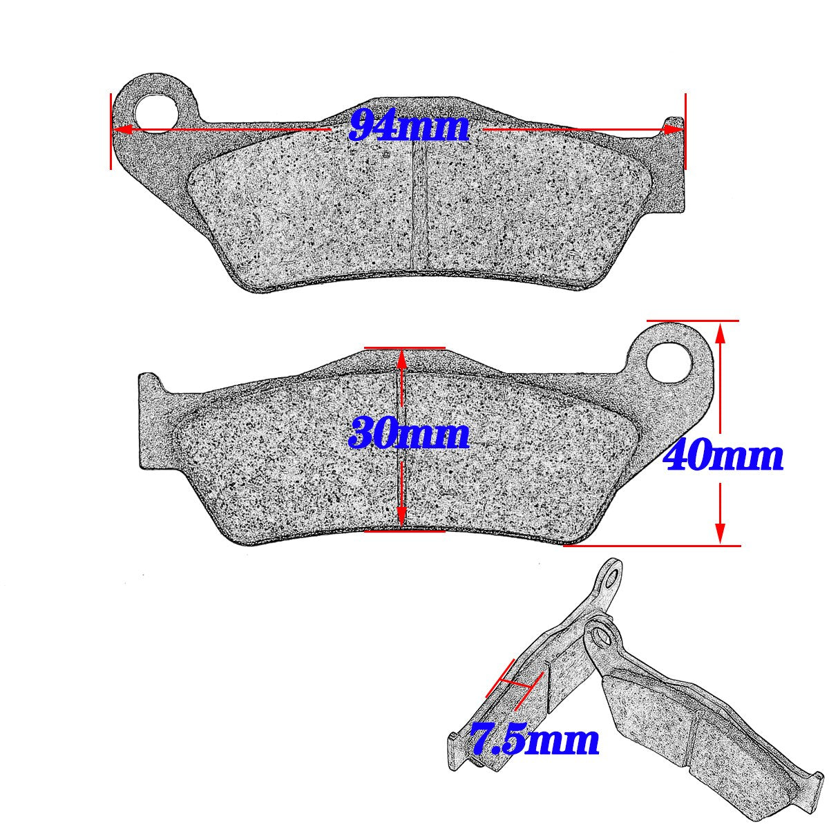 Motorcycle front and rear brake pads for Husqvarna CR TE TC FC FE FX WR TXC