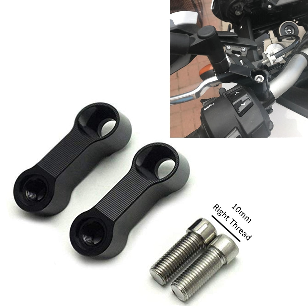 Elevador de extensión de espejos retrovisores universales de motocicleta para Yamaha