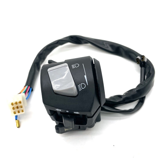 Interruptores LR de señal de luz de giro de bocina universal para motocicleta para manillares de 22 mm