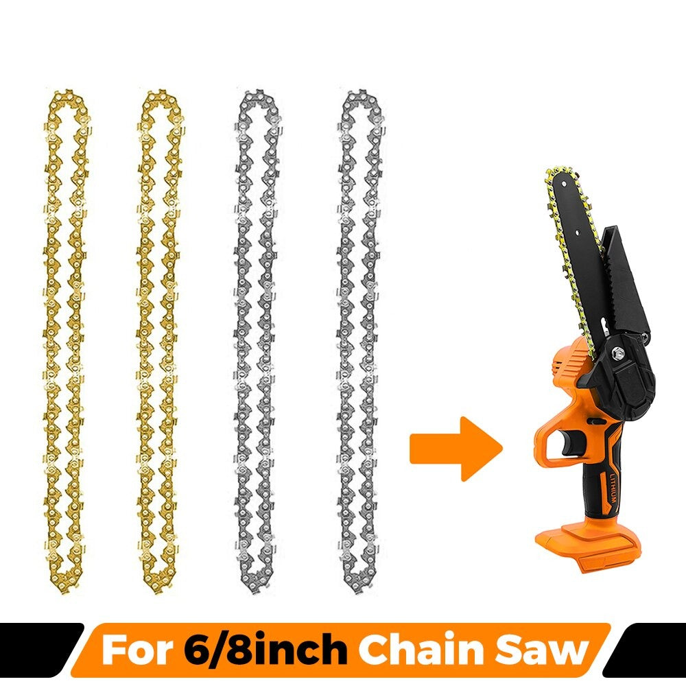 Chainsaw Chains 6 or 8 Inch For Battery Pole Saw One-Handheld Chainsaws-2-4pk