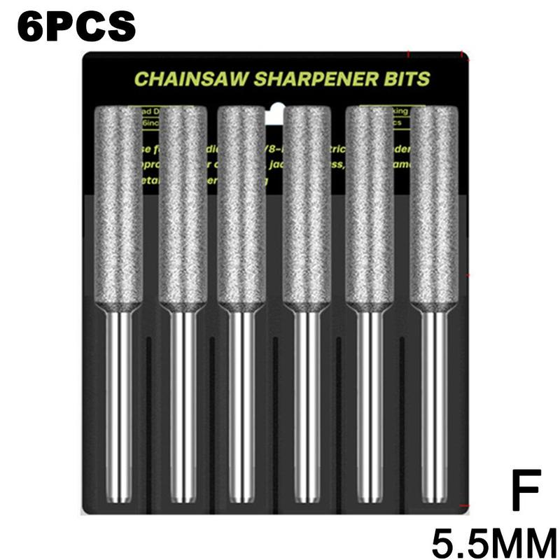 Afilador de motosierra rebaba cilíndrica recubierta de diamante 4-5,5 mm-paquete de 6