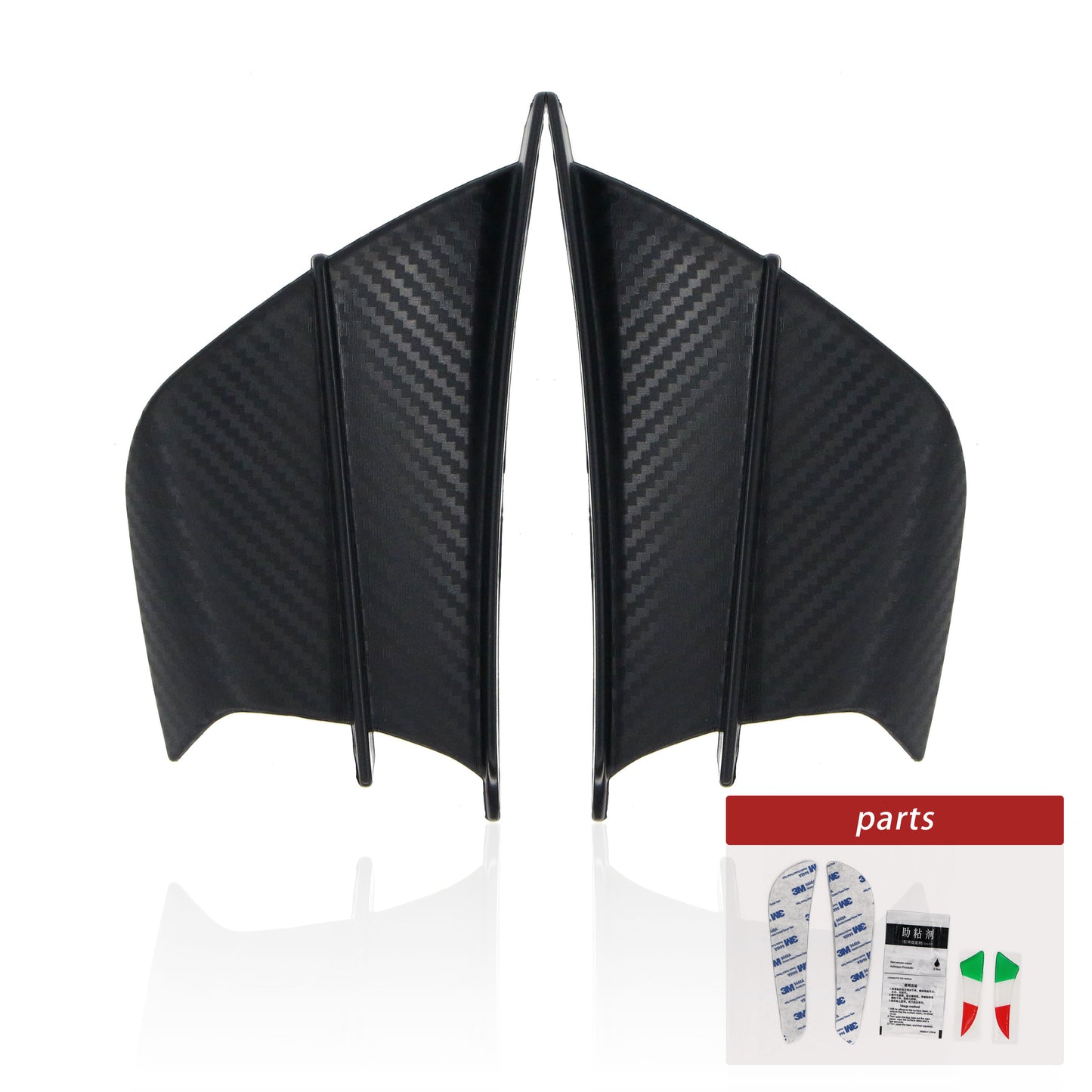 Kit d'ailes aérodynamiques noires pour moto, pour Ducati Panigale 899 959 1199 1299