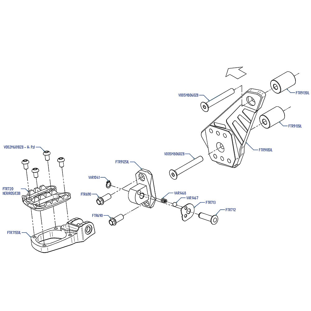 Reposapiés trasero plegable para motocicleta, para HONDA X-ADV 750 2021-2022 