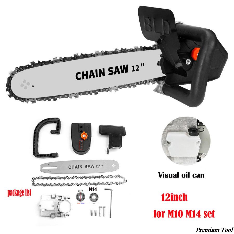 Angle Grinder to 11.5-12 In-29-30cm Chainsaw conversion Kit