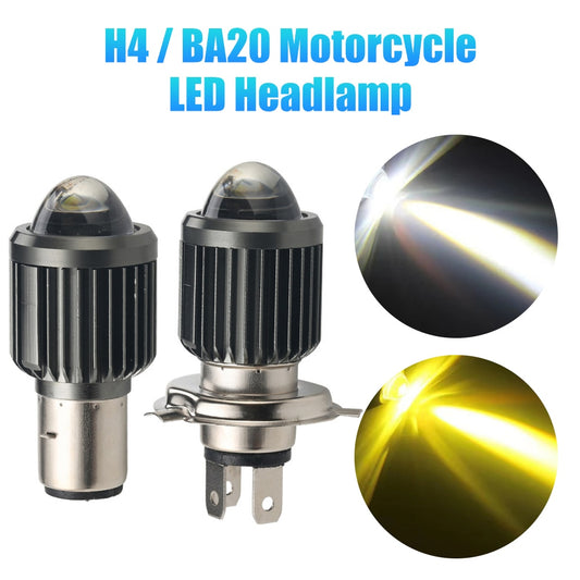 Motocicleta H4 BA20D 12V 12000LM LED luces faros Hi-Lo Beam