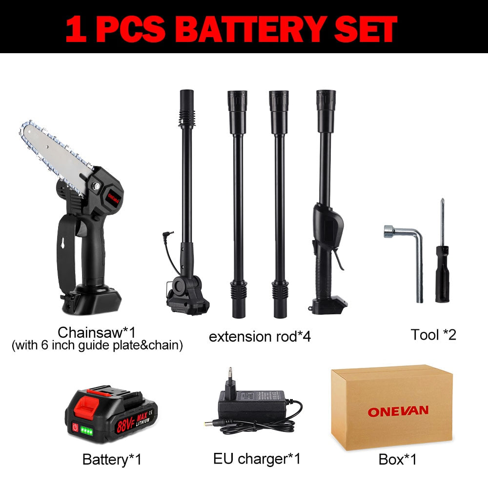 6 in 3500w 40000rpm Pole Saw Battery Cordless 9000mAh Makita 18V Battery Compatible