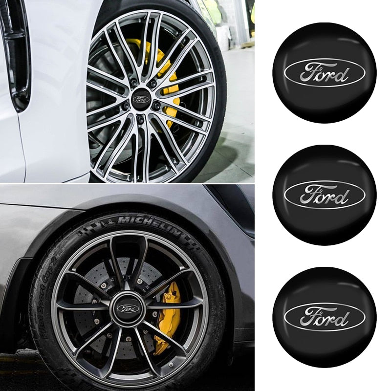 4pcs 56mm Car Wheel Hub Stickers Center Cap Emblem Badge Decal For Ford Fiesta EcoSport Escort focus 1 2 3 mk2 mk3 mk4 mk5 mk7