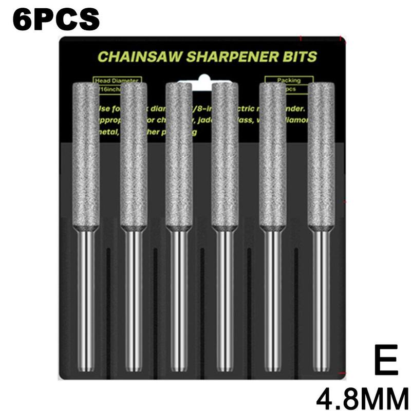 Afilador de motosierra rebaba cilíndrica recubierta de diamante 4-5,5 mm-paquete de 6