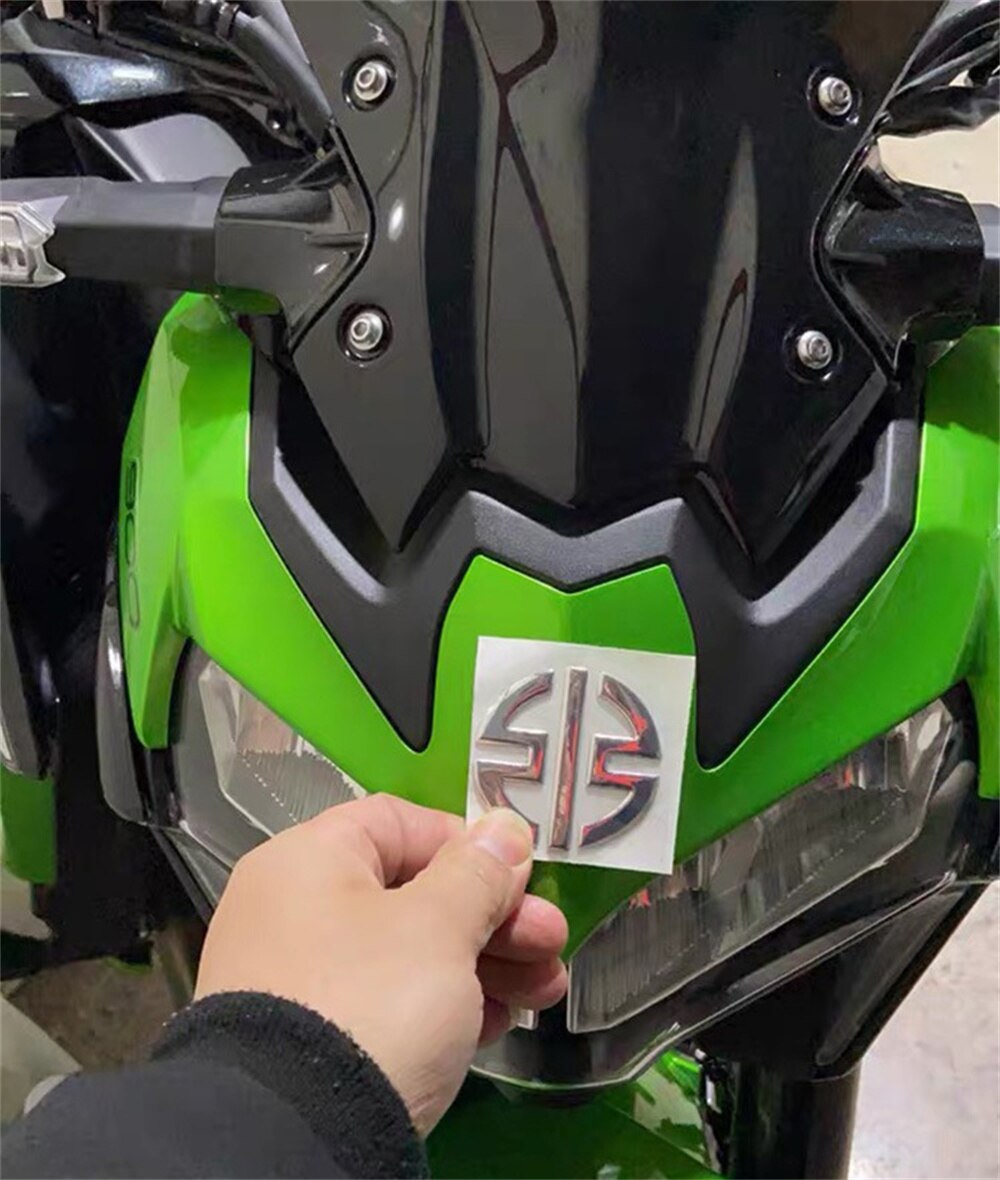 Autocollants de logo de moto 3D carénage pour Kawasaki NINJA Z125 Z250 Z300 - paquet de 2